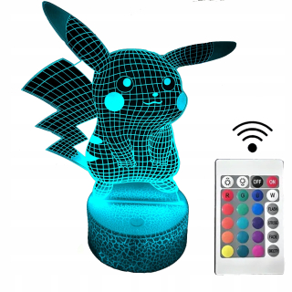 3D LAMP nočná lampa, viacfarebná